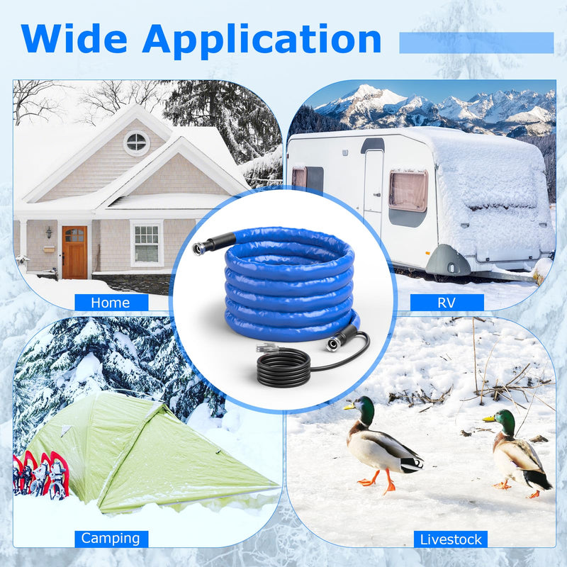 Load image into Gallery viewer, Goplus 25FTHeated Water Hose for RV, Heated Drinking Water Hose in Temperature Down to -45℉ with 3/4” GHT Adapter
