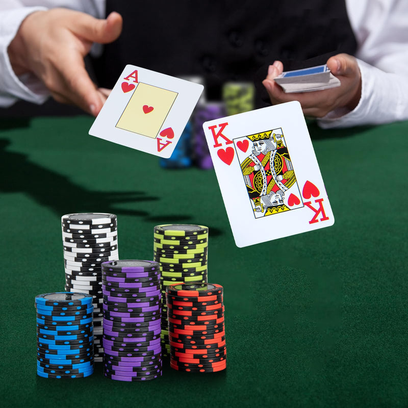 Load image into Gallery viewer, Goplus Poker Chip Set, 300 PCS/500 PCS 14 Gram Clay Poker Chips
