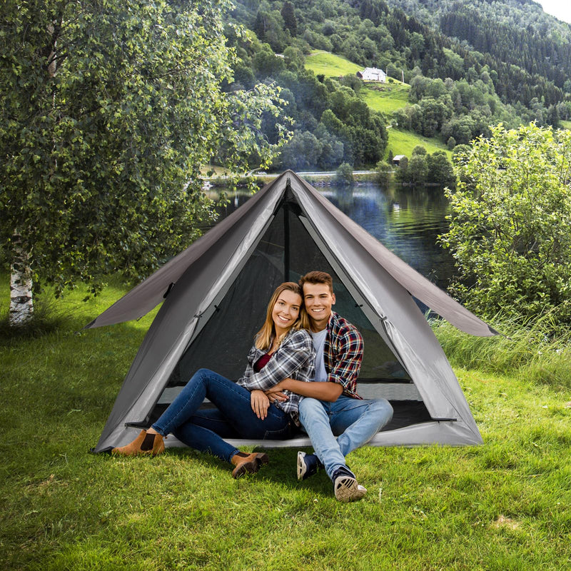 Load image into Gallery viewer, Goplus Pop-up Camping Tent 2-3 Person, 360° One-Way See-Through Family Tent, Waterproof Windproof 4-Season Shelter Tent
