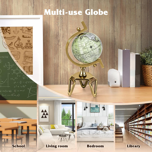 Goplus World Globe, Dia 5/8/10 Inch Educational Geographic Globe