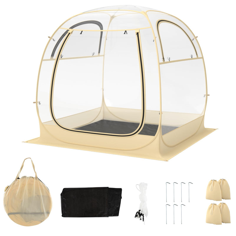 Load image into Gallery viewer, Goplus Sports Tent, Pop Up Weather Tent Pod with Carrying Bag, Floor Mat, Wind Rope, Stakes, Sand Bag
