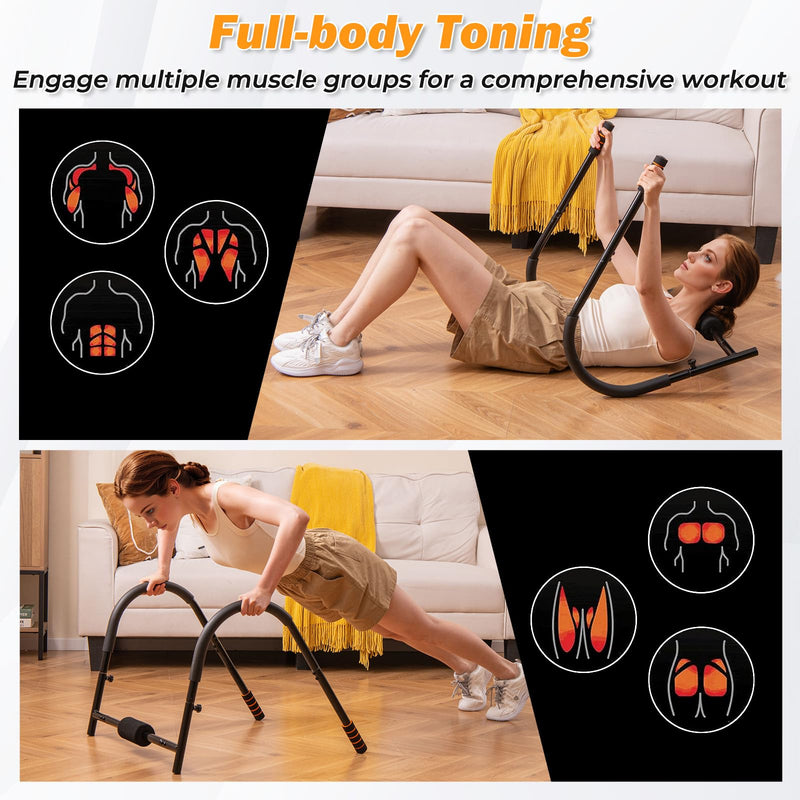 Load image into Gallery viewer, Goplus Fitness AB Trainer, Folding abdominal Machine with Padded Head/Neck Support
