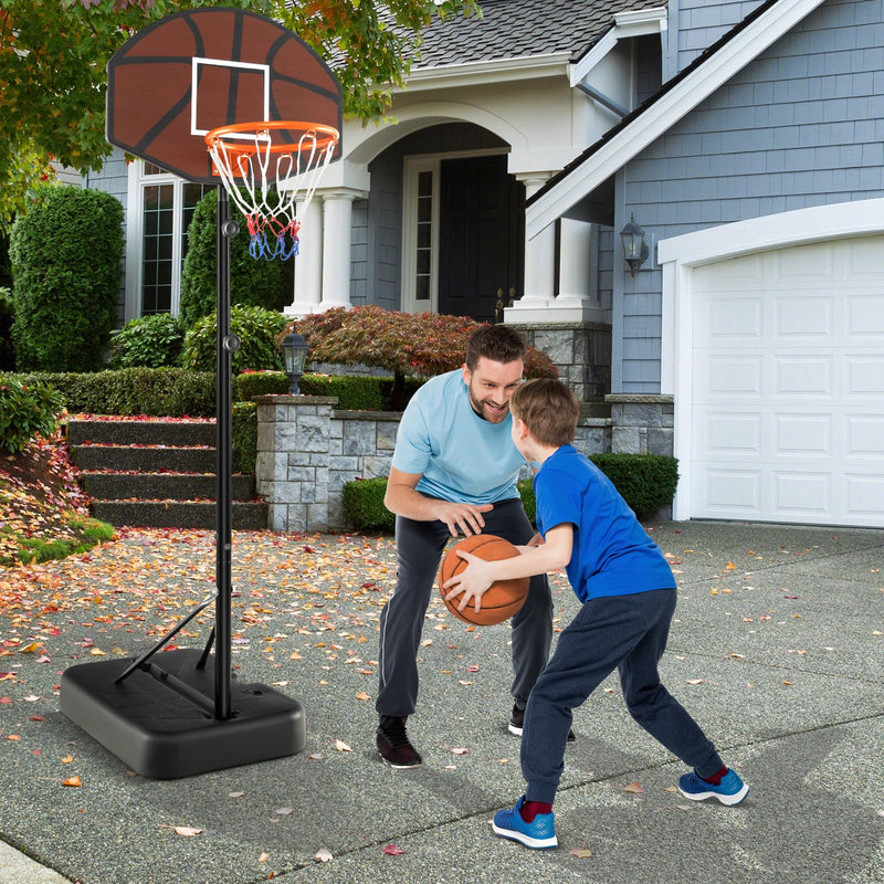 Load image into Gallery viewer, Goplus Portable Basketball Hoop Outdoor, 5.6-6.5 FT Height Adjustable Basketball Goal System with Shatterproof Backboard
