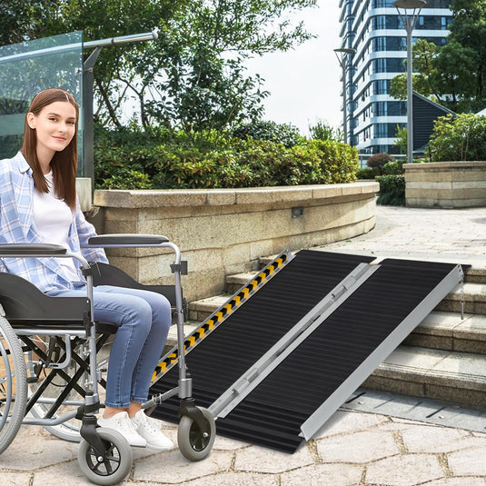 Goplus Portable Aluminum Wheelchair Ramp – GoplusUS