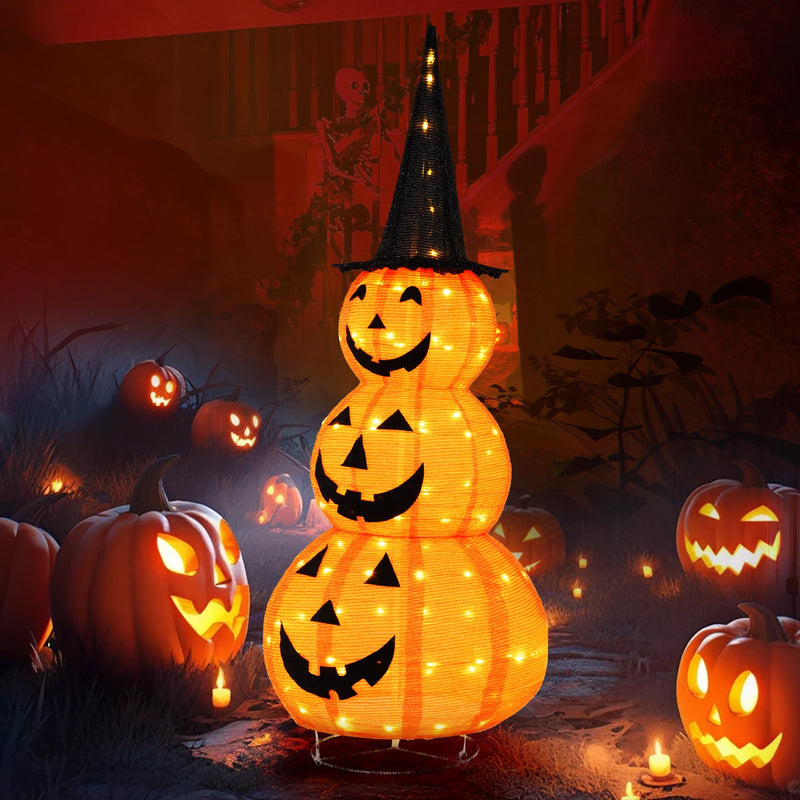 Load image into Gallery viewer, Goplus 5 FT Halloween Light Up Pumpkin Decoration
