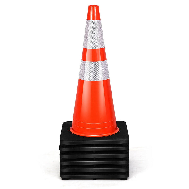 Load image into Gallery viewer, 6PCS Traffic Cones, 28&quot; PVC Safety Road Parking Cones Driving Construction Cones - GoplusUS
