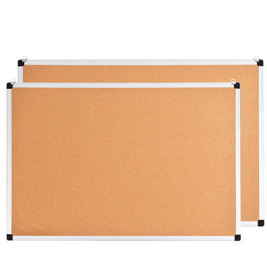 Cork Board, Bulletin Board, 18 x 24 3 Pack Aluminum Framed Cork Notice Pin Board Memo Board - GoplusUS