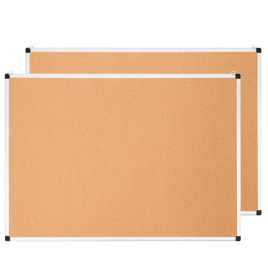 Cork Board, Bulletin Board, 18 x 24 3 Pack Aluminum Framed Cork Notice Pin Board Memo Board - GoplusUS