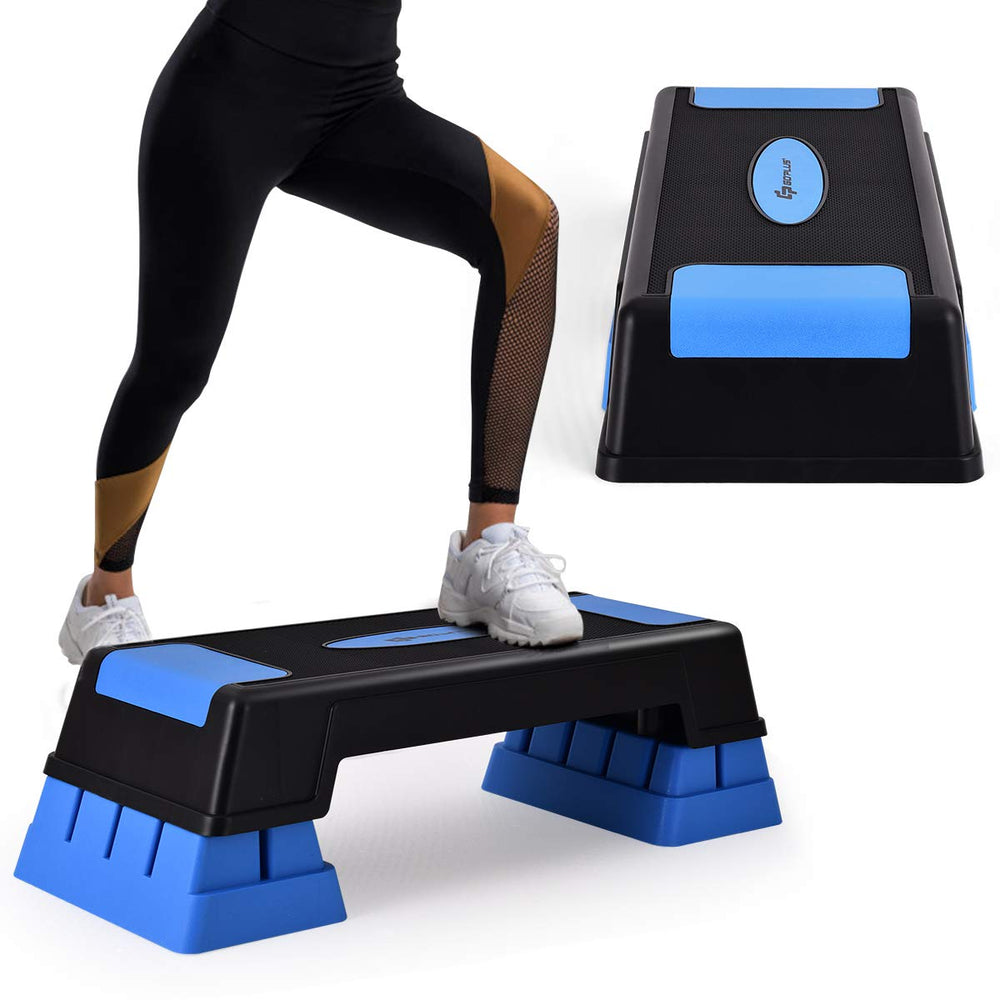 30'' Aerobic Stepper with Risers, 5 x 7 x 9 Levels Height Adjustable - GoplusUS