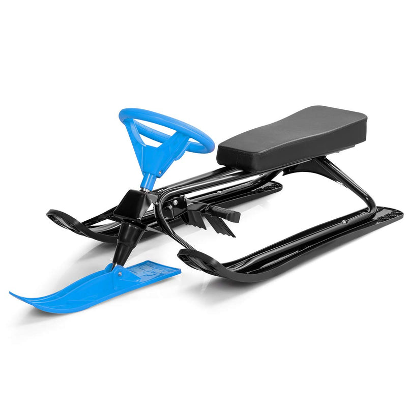 Load image into Gallery viewer, Snow Racer Sled, Ski Slider with Steering Wheel
