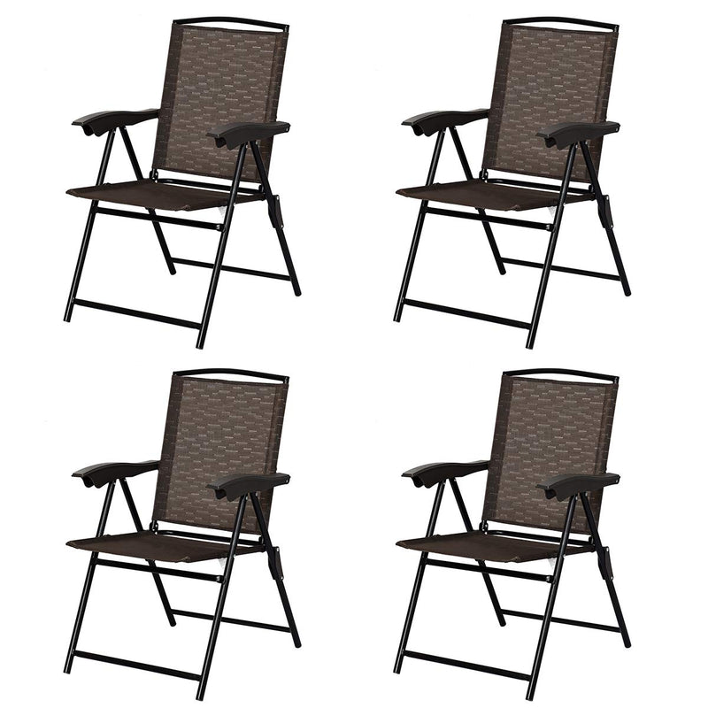 Load image into Gallery viewer, Sets of 4 Folding Sling Chairs Portable Chairs
