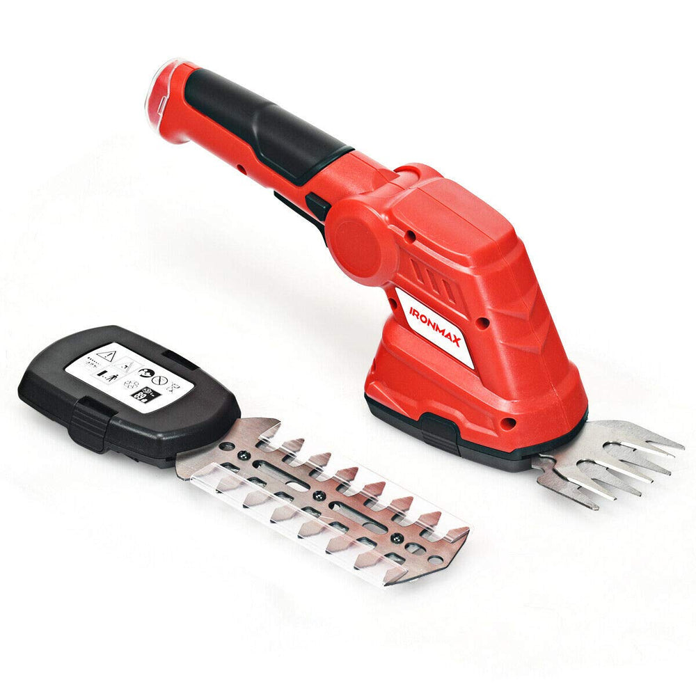 2 in 1 Cordless Grass Shear + Hedge Trimmer w/ 3.6V Rechargeable Battery - GoplusUS
