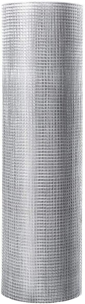 48'' x 50' 1/4 inch Hardware Cloth, 23 Gauge Square Galvanized Chicken Wire - GoplusUS