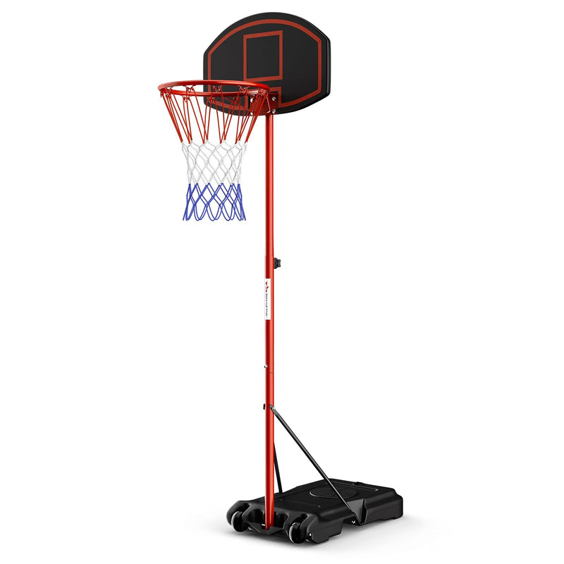 Load image into Gallery viewer, Portable Basketball Hoop, Height Adjustable Basketball Goal System [6.5FT-8.5FT] w/Shatterproof Backboard
