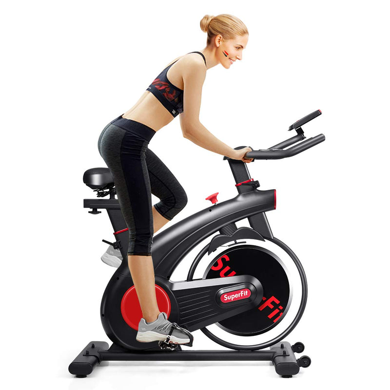 Load image into Gallery viewer, Indoor Cycling Bike, Silent Belt Drive Exercise Bike with Phone Holder - GoplusUS
