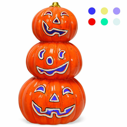 Halloween Ceramic Pumpkin Lamp - GoplusUS
