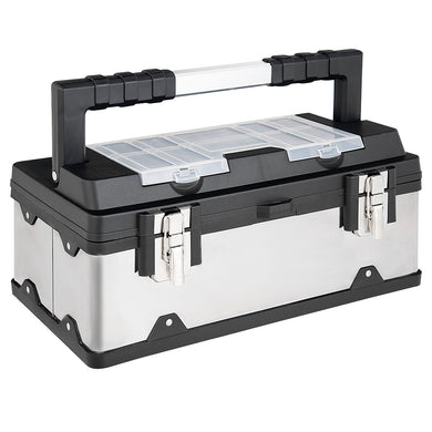 Portable Tool Box 19In Toolbox Lockable Cabinet Tool Storage Box Stainless Steel Organizer