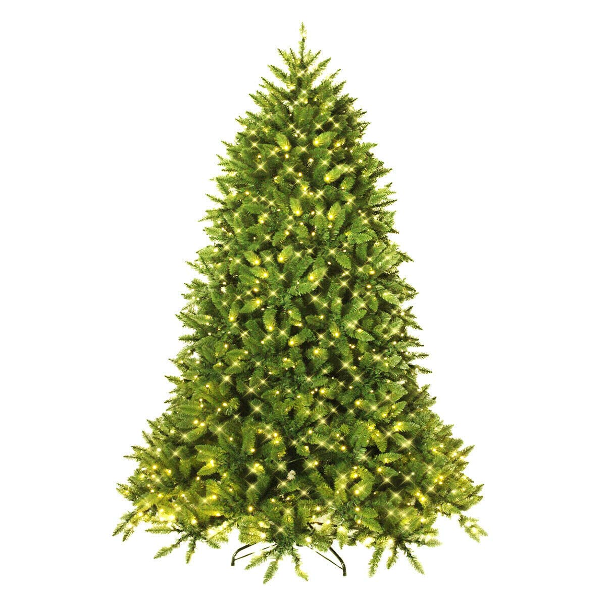 6ft Prelit Christmas Tree, Premium Hinged Artificial Fir Tree - GoplusUS