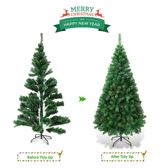 Artificial Christmas Tree with Solid Metal Stand - GoplusUS
