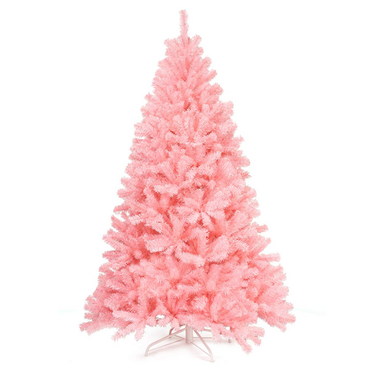 Goplus 4ft Fiber Optic Artificial Christmas Tree, Pre-Lit Xmas Tree with  Colorful Snowflake LED Lights, 125 Branch Tips, Foldable Metal Base, for