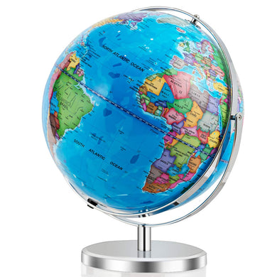Desktop World Globe, Educational Geographic World Globe with LED Lights - GoplusUS
