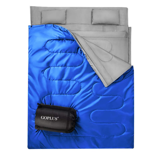Double Sleeping Bag for Adults Kids, Queen Size XL 2 Person - GoplusUS