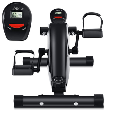Goplus Under Desk Bike Pedal Exerciser - Stationary Magnetic Mini Exercise Bike with LCD Digital Monitor - GoplusUS
