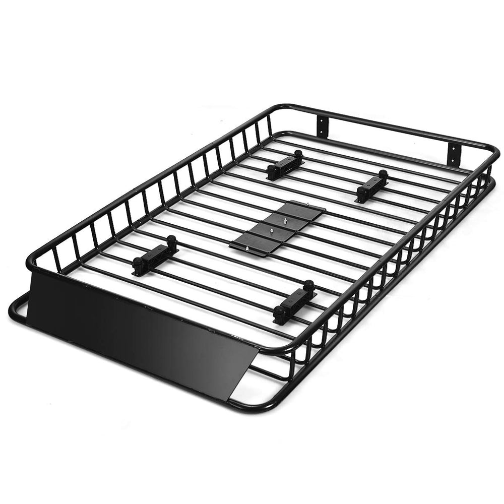 64" Roof Rack Cargo Carrier with Extension, Universal Rooftop Cargo Basket - GoplusUS