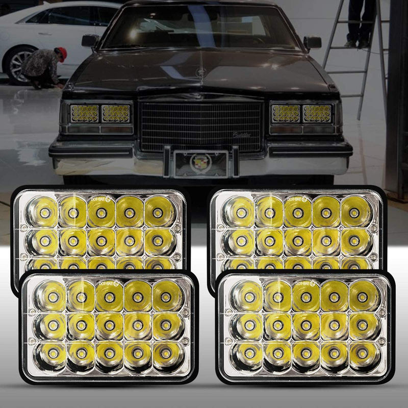 Load image into Gallery viewer, 4X6 Inch LED Headlights LED Chips for Ford Probe Oldsmobile Cutlass DOT Approved - GoplusUS
