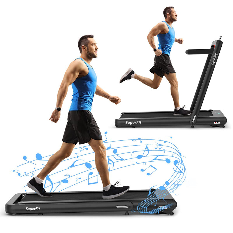 Load image into Gallery viewer, Goplus 2 in 1 Folding Treadmill, 4.75HP Superfit Under Desk Electric Treadmill with APP Control - GoplusUS
