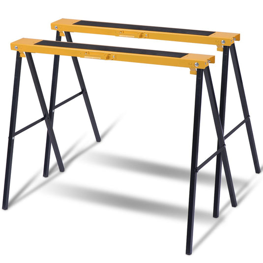 2-Pack Sawhorse Pair Heavy Duty Folding Legs Portable Saw Horses Twin Pack - GoplusUS