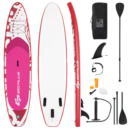 10.5/11FT Inflatable Stand Up Paddle Board, 6.5" Thick SUP with Carry Bag - GoplusUS
