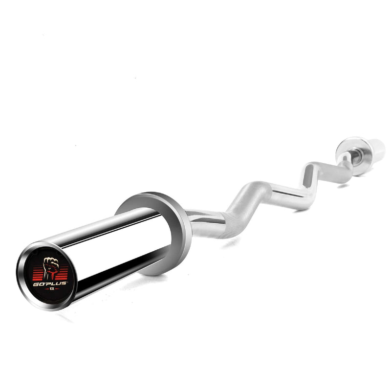 Load image into Gallery viewer, 400Lbs Olympic EZ Curl Bar for Strength Training - GoplusUS
