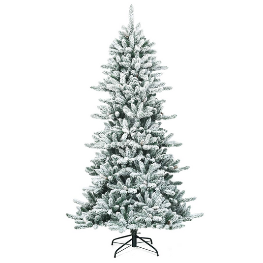 Goplus 7ft Snow Flocked Artificial Christmas Tree - GoplusUS