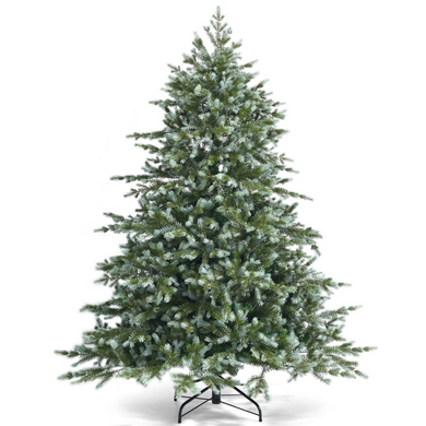 Goplus Artificial Christmas Tree, Metal Stand, Wintry Indoor Decoration for Holiday Festival - GoplusUS