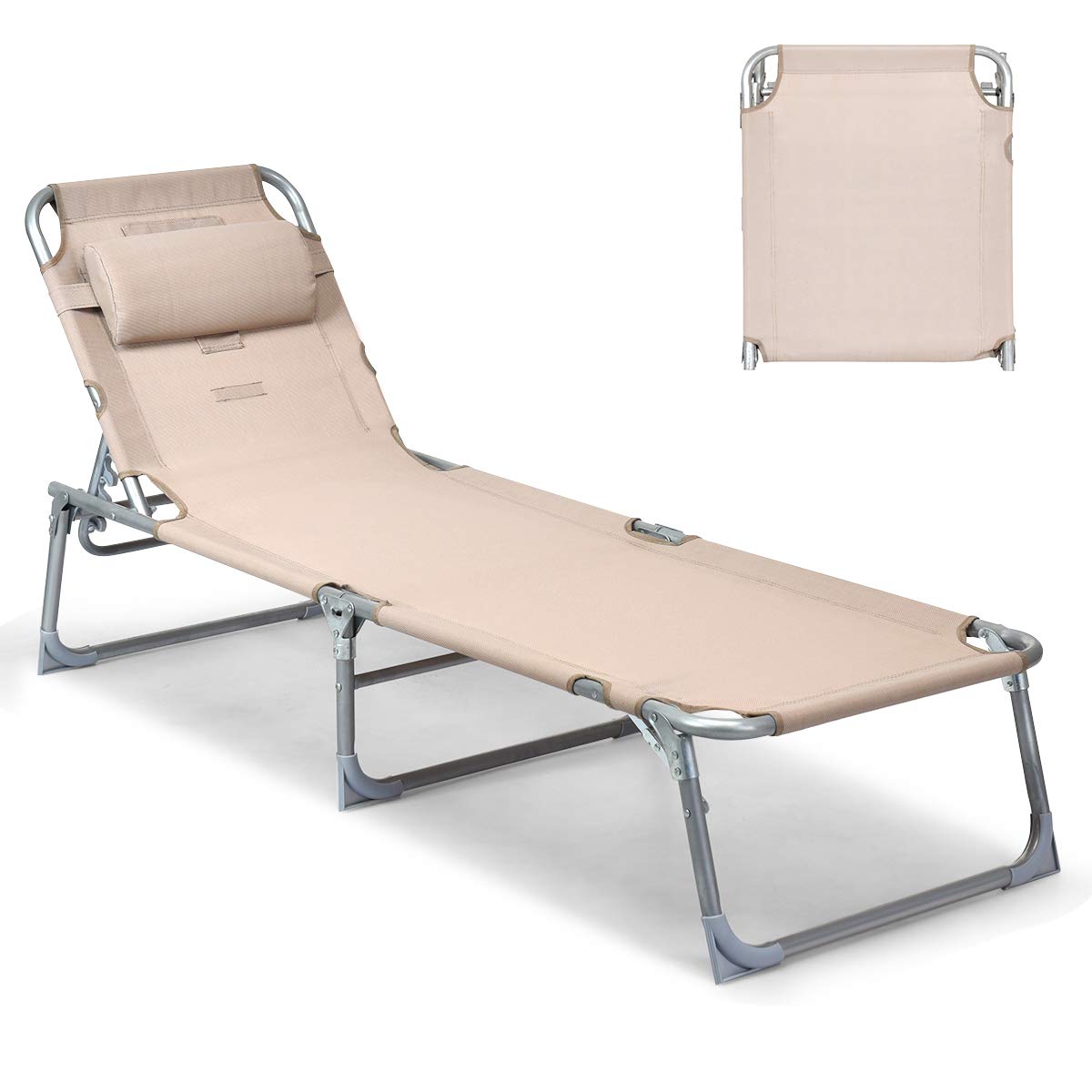 Adjustable Chaise Lounge Chair Recliner - GoplusUS