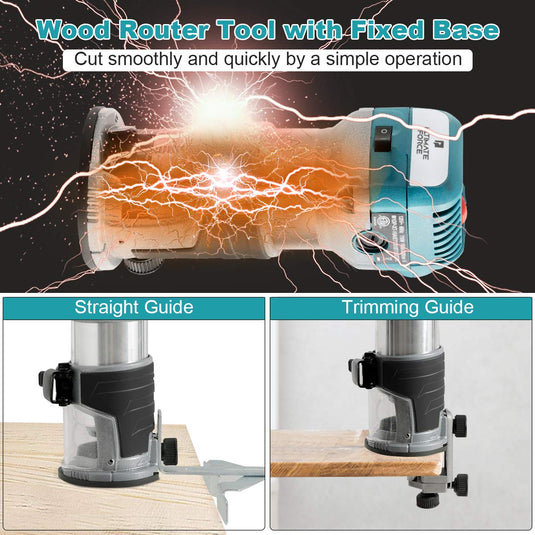 Wood Router with Fixed Base
