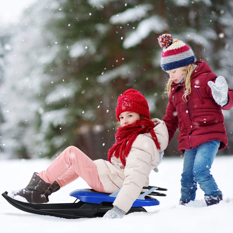 Load image into Gallery viewer, Folding Snow Sled for Kids with Seat, Backrest and Handle - GoplusUS
