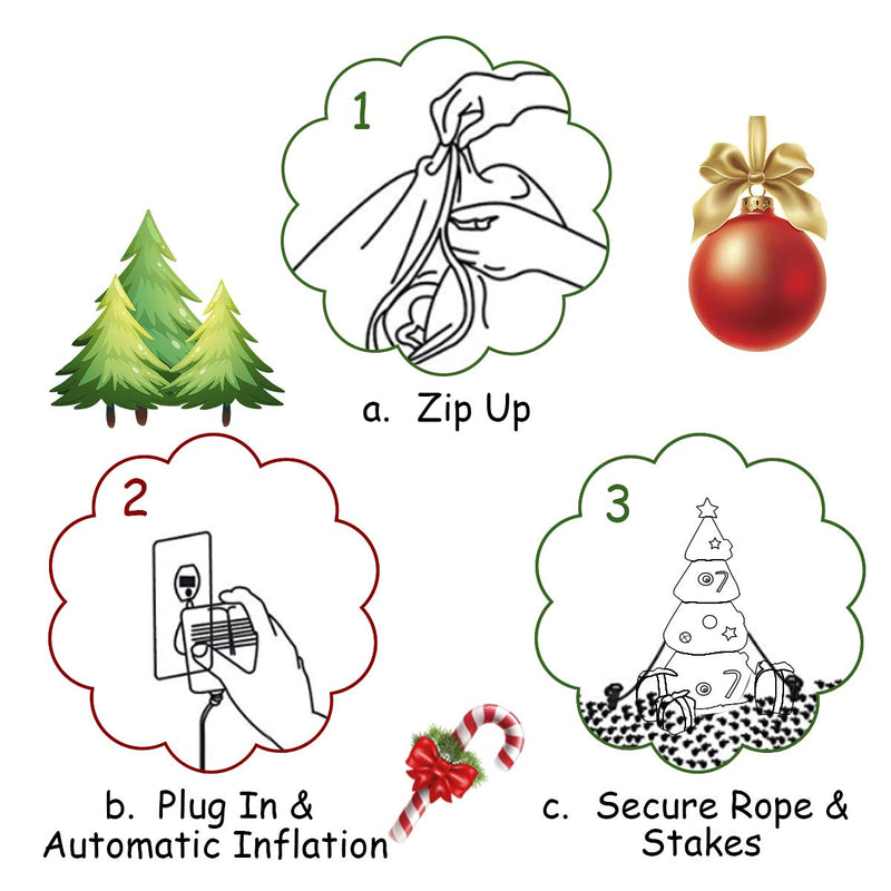 Load image into Gallery viewer, 6ft Inflatable Christmas Tree Blow Up Xmas Decoration with 3 Gift Boxes - GoplusUS
