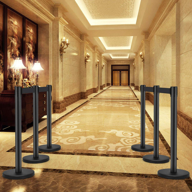 Load image into Gallery viewer, 6Pcs Stanchions, Crowd Control Barriers with 6.5&#39; Retractable Belt - GoplusUS
