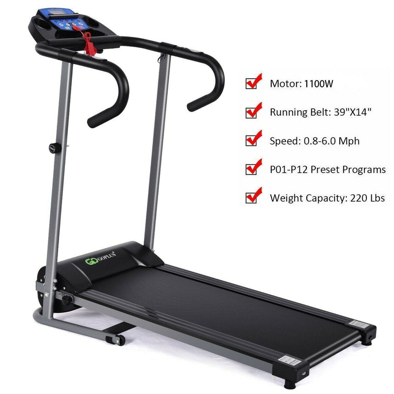 Load image into Gallery viewer, Electric Folding Treadmill with LCD Display and Heart Rate Sensor - GoplusUS
