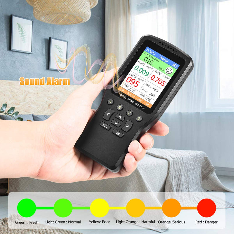 Load image into Gallery viewer, Air Quality Pollution Monitor, 7 in 1 Indoor Formaldehyde Detector - GoplusUS
