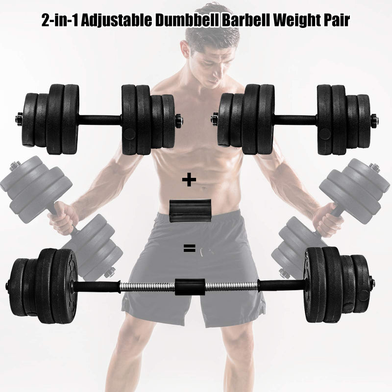 Load image into Gallery viewer, Adjustable Dumbbell Barbell Weight Pair 66 lbs - GoplusUS
