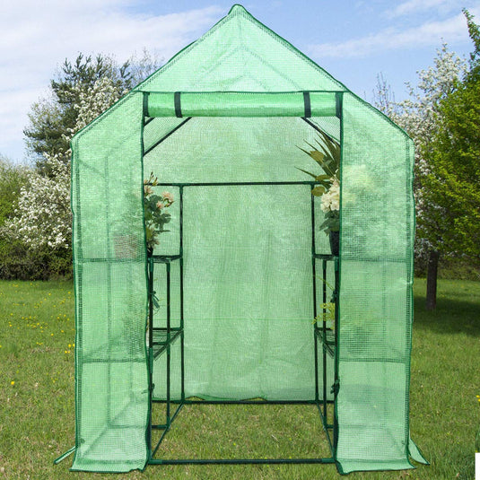 Greenhouse Indoor Outdoor Walk in Plant Gardening Green House 4.8" x 4.8" x 6.4" - GoplusUS