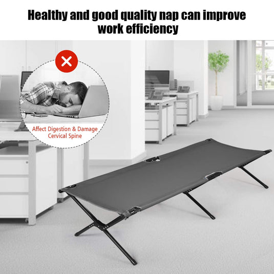 Folding Camping Cot with Carrying Bag - GoplusUS