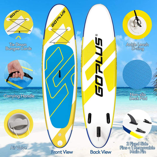 YUSING 11FT Inflatable Paddle Board with Kayak Seat, Non-Slip Deck