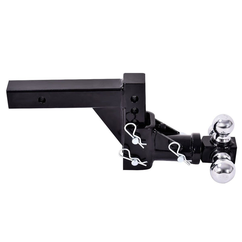 Load image into Gallery viewer, Triple Ball Swivel Adjustable Drop Turn Trailer Tow Hitch Mount for 2&quot; Receiver
