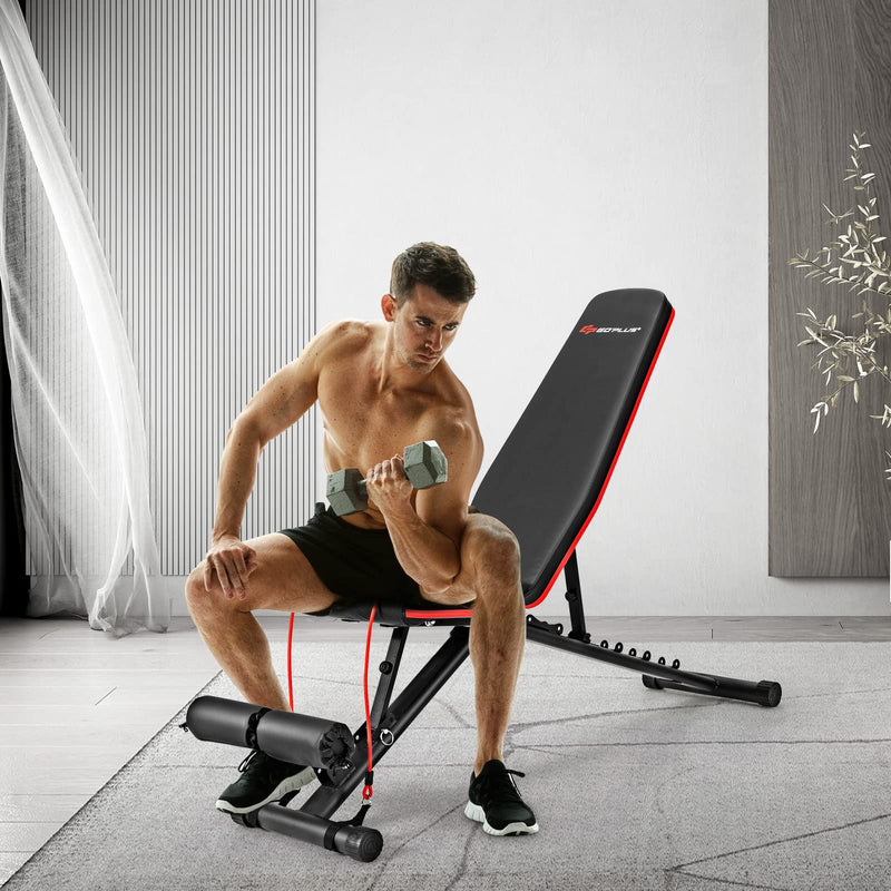 Load image into Gallery viewer, Adjustable Utility Weight Bench, Multifunctional Dumbbell Bench - GoplusUS
