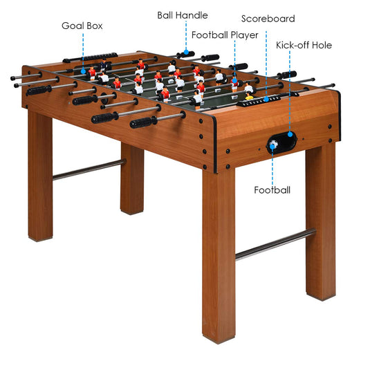 48" Foosball Table, Easy-Assemble Soccer Game Table - GoplusUS