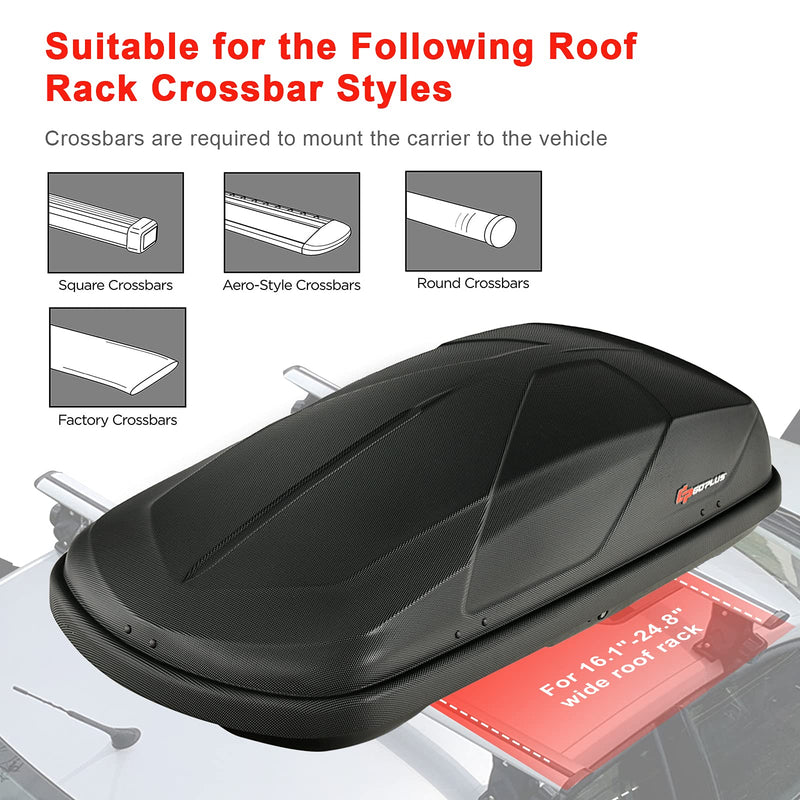 Load image into Gallery viewer, Cargo Box, Waterproof Rooftop Cargo Carrier, Heavy Duty Roof Storage Box - GoplusUS
